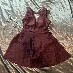 Black Halter Spandex Swim Dress - Exclusively in my shop
